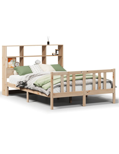 Letto Libreria senza Materasso 120x200cm Legno Massello di Pino