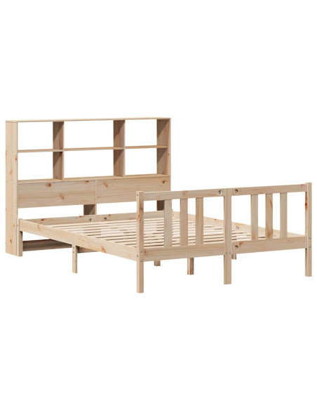 Letto Libreria senza Materasso 120x200cm Legno Massello di Pino