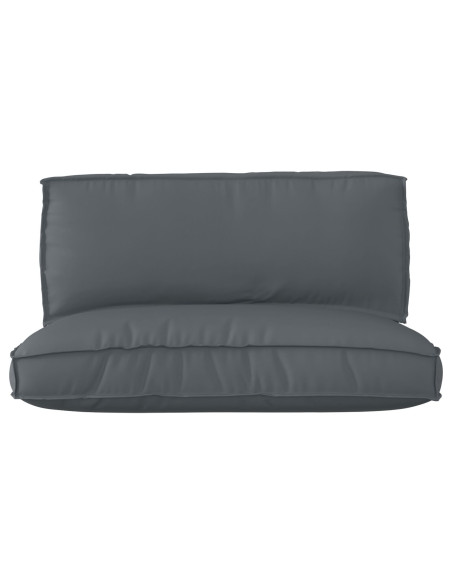 Set di Cuscini per Pallet 2 pcs Antracite Tessuto Oxford