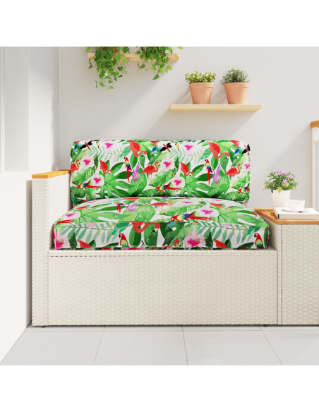 Cuscino Floreale Multicolore 120 x 80 x 12 cm Tessuto Oxford