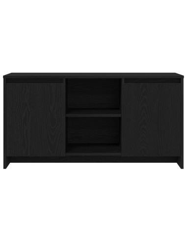 Mobile TV Rovere Nero 102 x 37,5 x 52,5 cm Legno multistrato