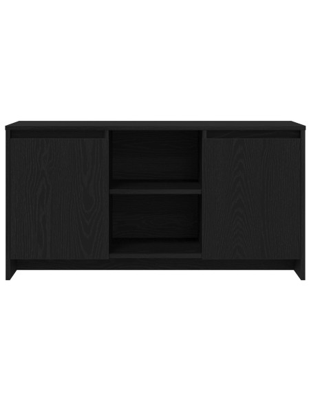 Mobile TV Rovere Nero 102 x 37,5 x 52,5 cm Legno multistrato