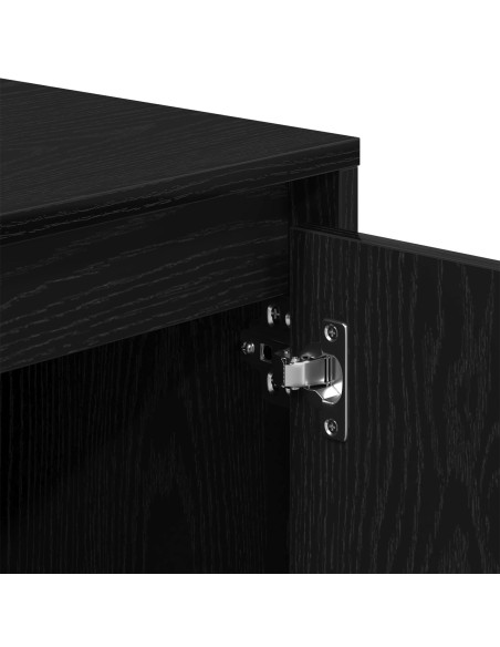 Mobile TV Rovere Nero 102 x 37,5 x 52,5 cm Legno multistrato