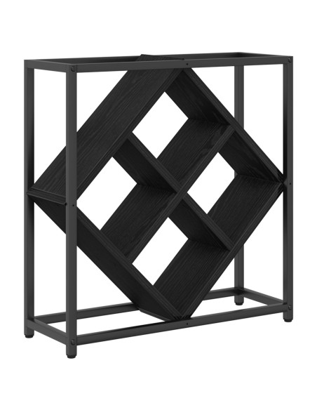 Portabottiglie Rovere Nero Legno ingegnerizzato Medio
