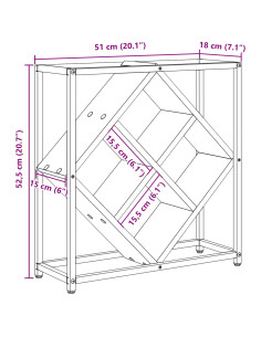 Portabottiglie Rovere Sonoma 51 x 18 x 52,5 cm 2