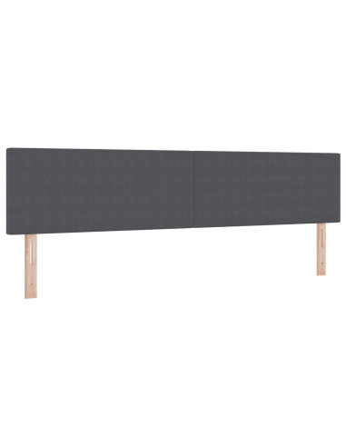 Letto a Sorgente LED Grigio Scuro e Bianco 200 x 200 cm