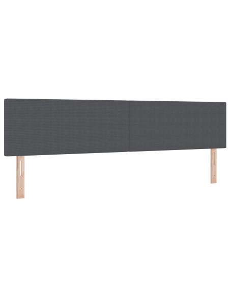Letto con Box Spring  con Materasso Grigio Scuro Tessuto Corduroy