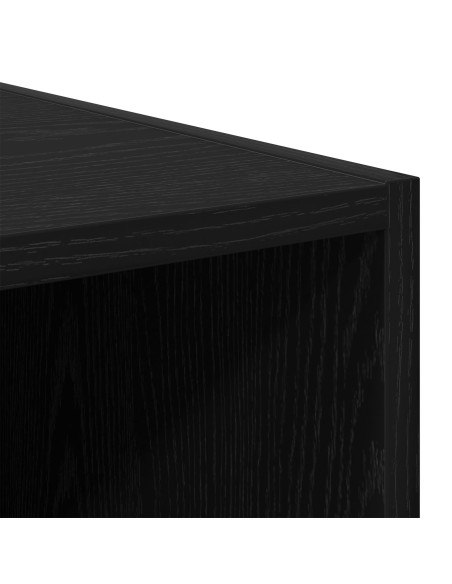 Armadio  Nero Rovere 30x50x200 cm in Legno Ingegnerizzato