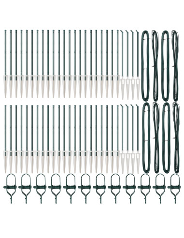 Palo della recinzione 52 pcs Grigio 3,2 x 3,2 x 125 cm