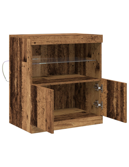 Mobile con luci a LED Legno Vecchio 60x37x67 cm