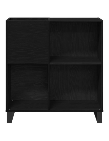 Mobile porta vinili con lo scaffale Rovere Nero 85 x 38 x 89 cm