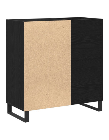 Mobile porta vinili con lo scaffale Rovere Nero 85 x 38 x 89 cm