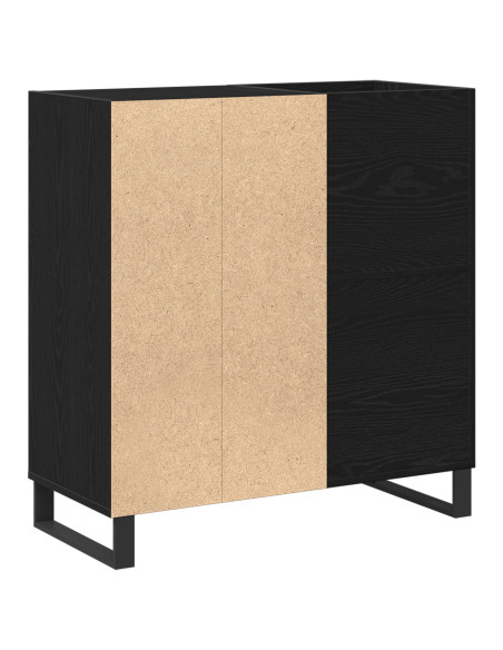 Mobile porta vinili con lo scaffale Rovere Nero 85 x 38 x 89 cm