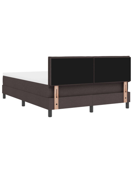Struttura Letto con Materasso  Grigio Scuro Tessuto 140 x 200 cm