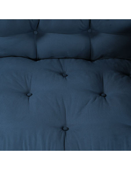 Cuscino per Divano Pallet  con Supporto per Braccia e Schiena - Tessuto Blu