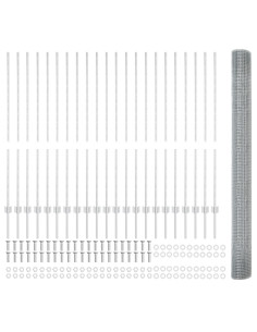 Recinzione con Posto Argento 1,4 x 50 m Acciaio 2