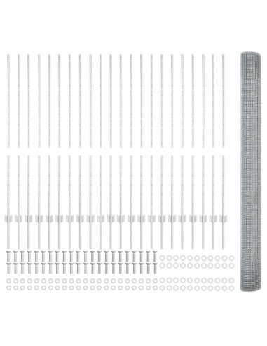 Recinzione con Posto Argento 1,4 x 50 m Acciaio
