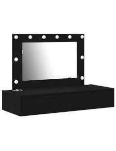 Tavolo da Trucco Nero 100 x 40 x 70 cm Legno multistrato