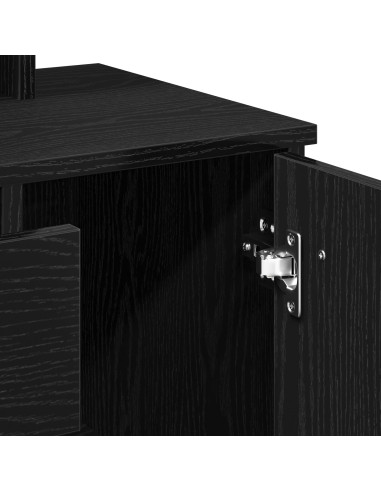 Tavolo da Trucco con cassetto Rovere Nero 86,5 x 35 x 136 cm