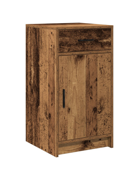 Set di Tavolo da Trucco 2 Pezzi con LED in Legno Vecchio e Legno Ingegnerizzato