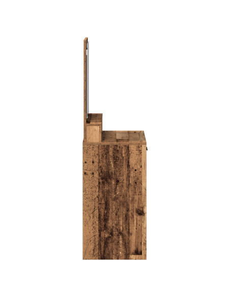 Toeletta  con cassetti in legno antico 50x41x140 cm