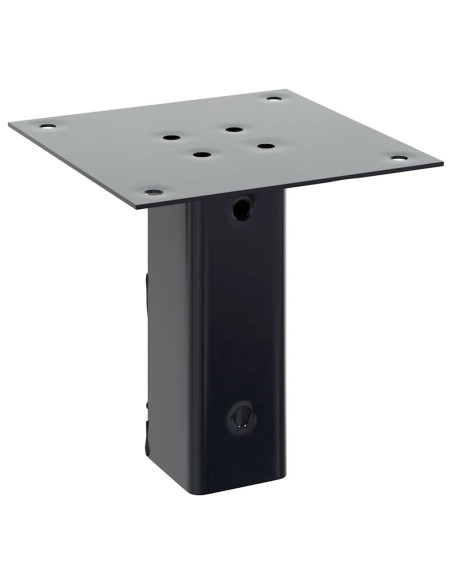 Basi per Pali Quadrati 12 pz 51x51mm Acciaio Verniciato Polvere