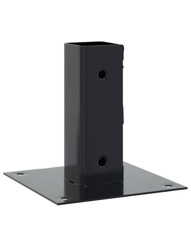 Basi per Pali Quadrati 12 pz 51x51mm Acciaio Verniciato Polvere