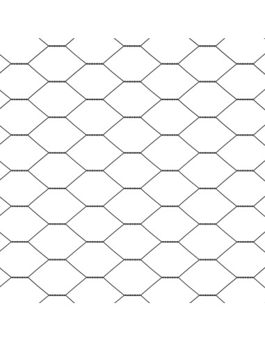 Recinzione Esagonale Grigio 1,5 x 50 m PVC