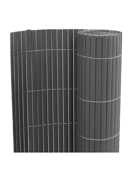 Recinzione da Giardino Bifacciale Grigia 1,8x5 m in PVC