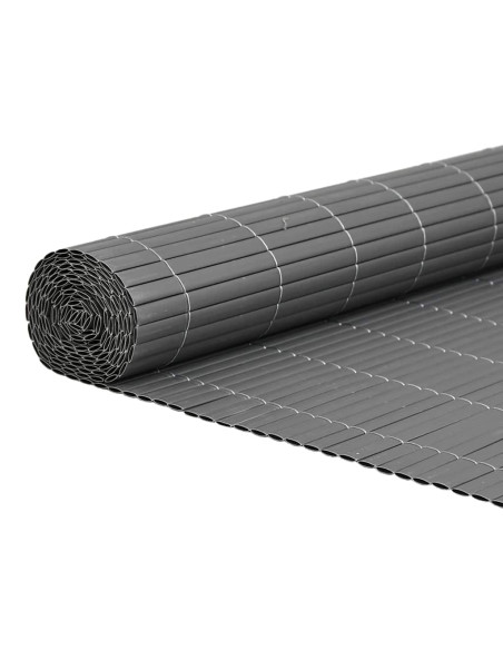 Recinzione da Giardino Bifacciale Grigia 1,8x5 m in PVC