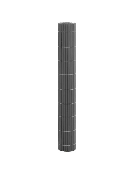 Recinzione da Giardino Bifacciale Grigia 1,8x5 m in PVC