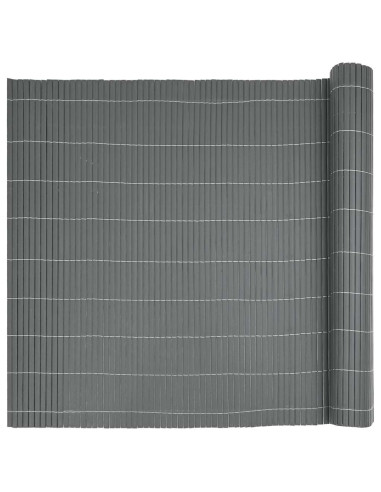 Recinzione da Giardino Bifacciale Grigia 1,8x5 m in PVC