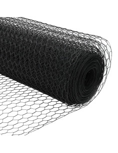 Recinzione Esagonale Grigio 0,8 x 100 m PVC 2