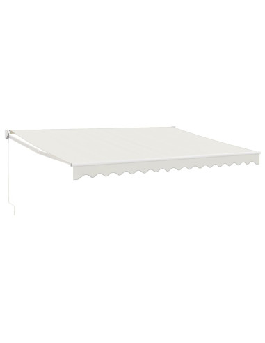 Tenda da Sole Retrattile Crema 4x3 m in Tessuto e Alluminio