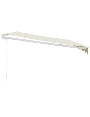 Tenda da Sole Retrattile Crema 4x3 m in Tessuto e Alluminio