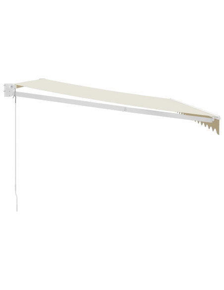 Tenda da Sole Retrattile Crema 4x3 m in Tessuto e Alluminio