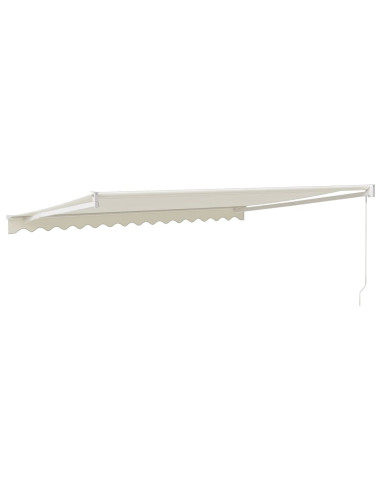 Tenda da Sole Retrattile Crema 4x3 m in Tessuto e Alluminio
