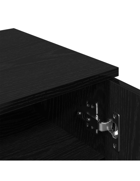 Mobile per scarpe Rovere Nero 59 x 35 x 70 cm Legno multistrato