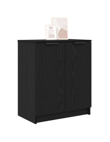 Mobile per scarpe Rovere Nero 59 x 35 x 70 cm Legno multistrato