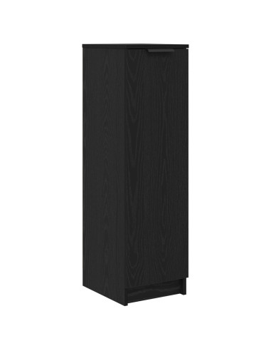 Mobile per scarpe con porta Rovere Nero 29,5 x 35 x 101 cm