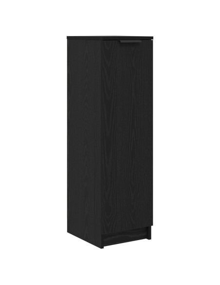 Mobile per scarpe con porta Rovere Nero 29,5 x 35 x 101 cm
