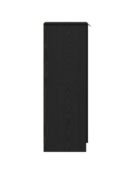 Mobile per scarpe con porta Rovere Nero 29,5 x 35 x 101 cm