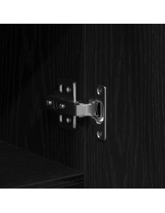 Mobile per scarpe con lo scaffale Rovere Nero 29,5 x 35 x 70 cm 2