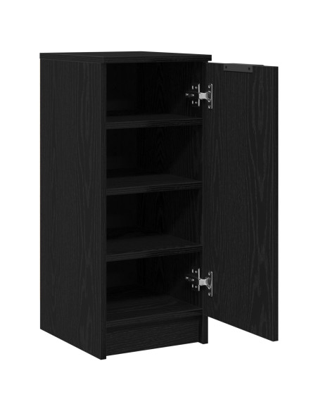 Mobile per scarpe con lo scaffale Rovere Nero 29,5 x 35 x 70 cm