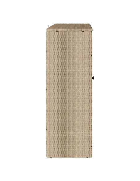 Armadio con lo scaffale Beige 100 x 36 x 102 cm Rattan