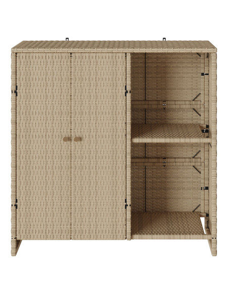 Armadio con lo scaffale Beige 100 x 36 x 102 cm Rattan