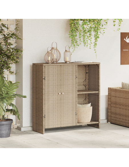 Armadio con lo scaffale Beige 100 x 36 x 102 cm Rattan