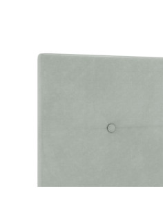 Testiera con testiera Grigio chiaro 160 cm Pelle Sintetica 2