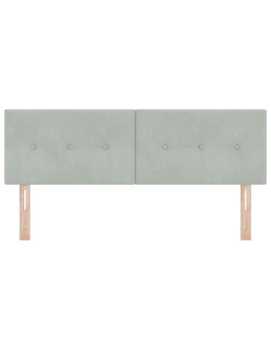 Testiera con testiera Grigio chiaro 160 cm Pelle Sintetica