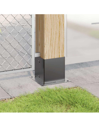 Basi Pali Quadrati 12 pz 141x141 mm Acciaio Verniciato Polvere